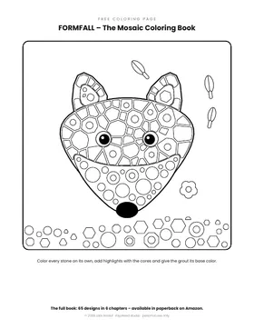 Free coloring page fox